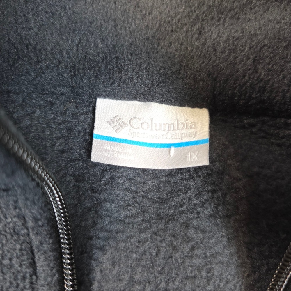 Columbia Benton Springs Fleece Jacket Womens 1X Black Full Zip Mock Neck Outdoor - Picture 8 of 9